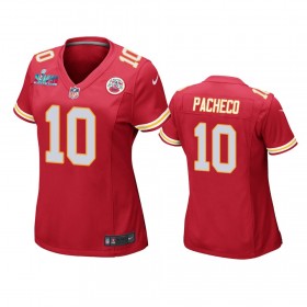 Camiseta Mujer NFL Kansas City Chiefs Isaih Pacheco 10 Game Rojo Super Bowl LVII